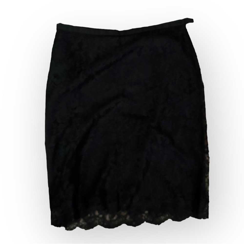 Caslon black lace pencil skirt